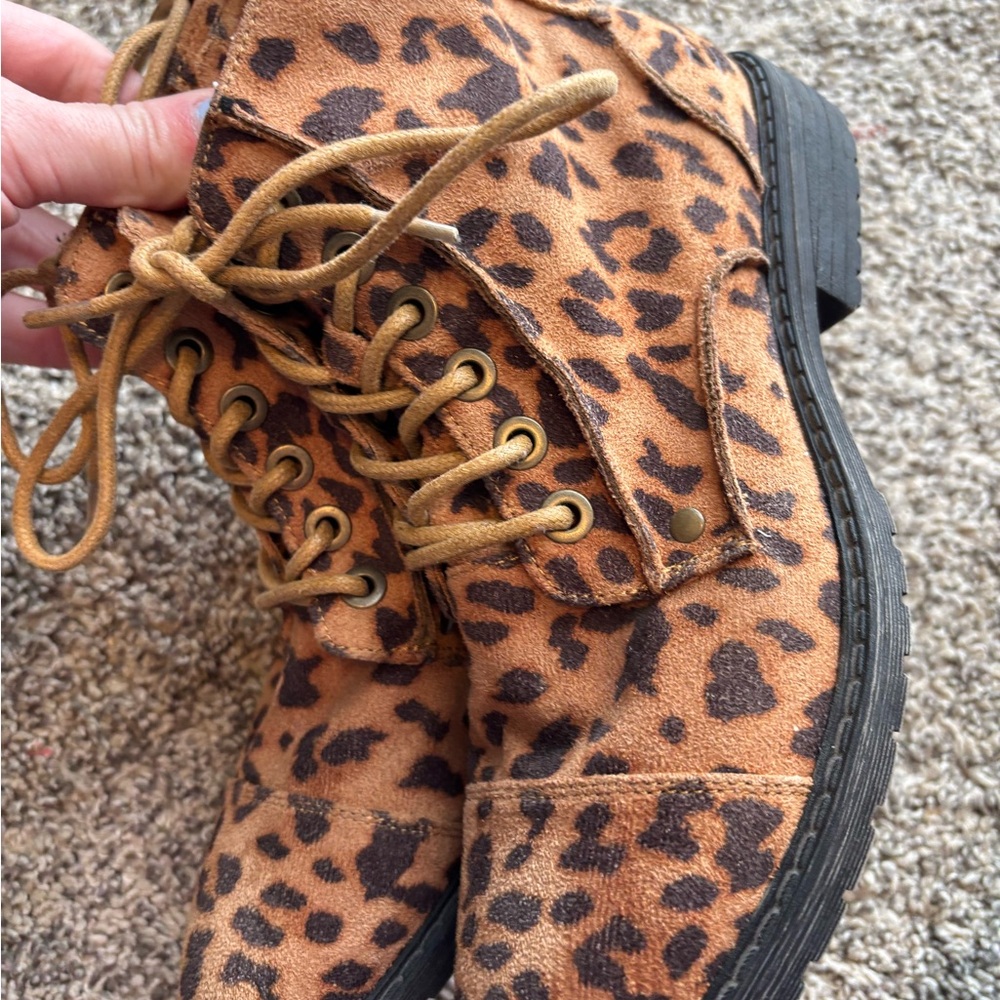 Billabong Leopard Print Lace and Zip Booties - Picture 11 of 12